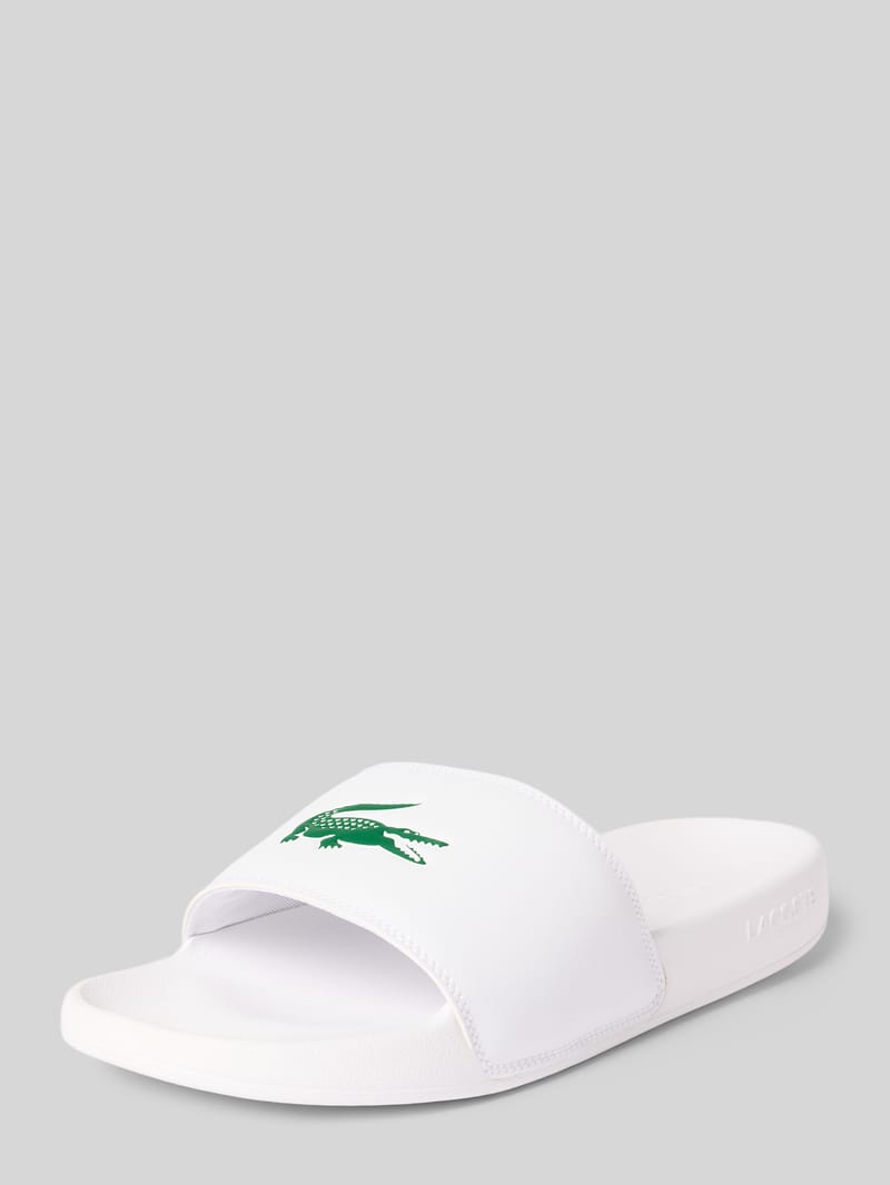 Lacoste Badeschuhe mit Logo Print Modell 'SERVE SLIDE'