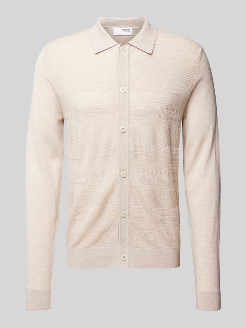 Selected Cardigan mit Umlegekragen Modell 'TRAY'