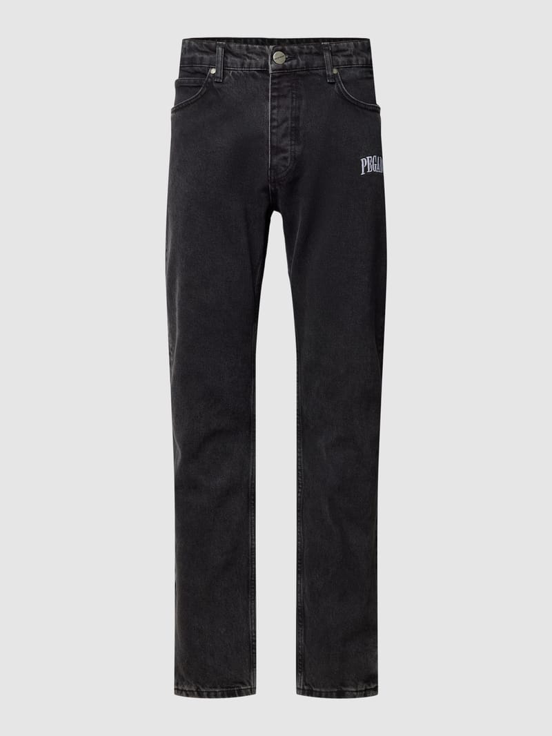 PEGADOR Jeans mit Label-Stitching Modell 'Carpe'