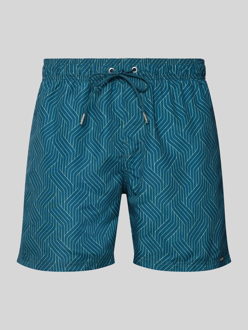 Schiesser Badehose im Allover-Look mit elastischem Bund