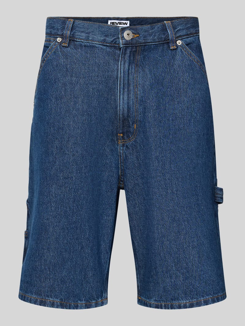 REVIEW Baggy Fit Jeansshorts mit Eingrifftaschen