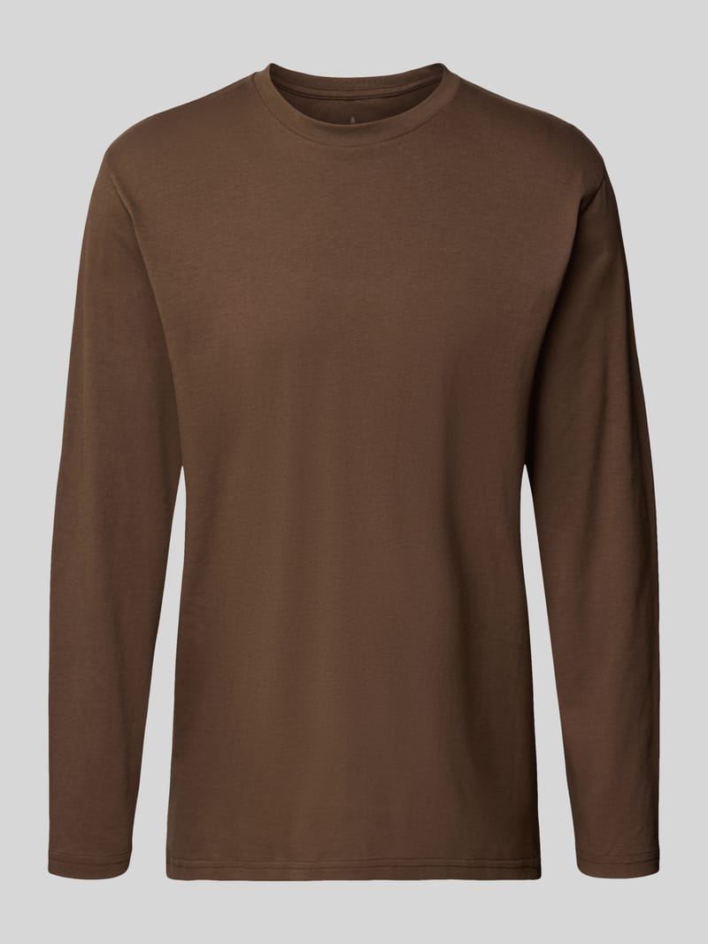 RAGMAN Longsleeve mit geripptem Rundhalsausschnitt