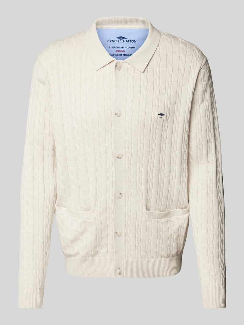 FYNCH-HATTON Cardigan mit Zopfmuster