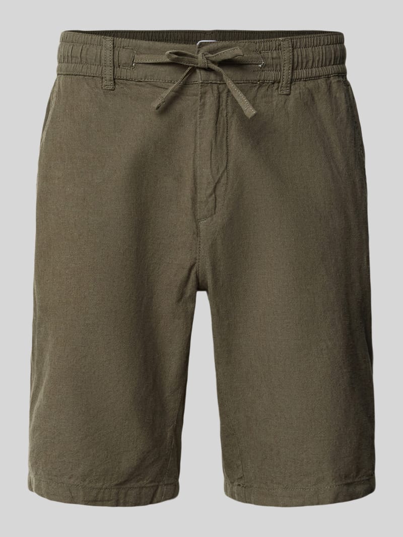 lindbergh Bermudas aus Leinen-Mix mit französischen Eingrifftaschen