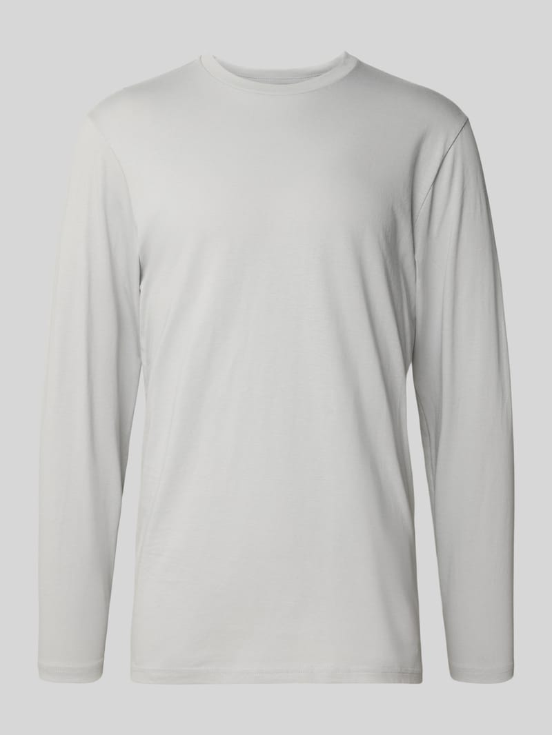 RAGMAN Longsleeve mit geripptem Rundhalsausschnitt