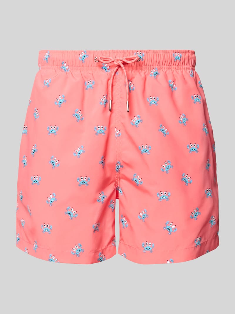 MCNEAL Badehose im Allover-Look mit elastischem Bund