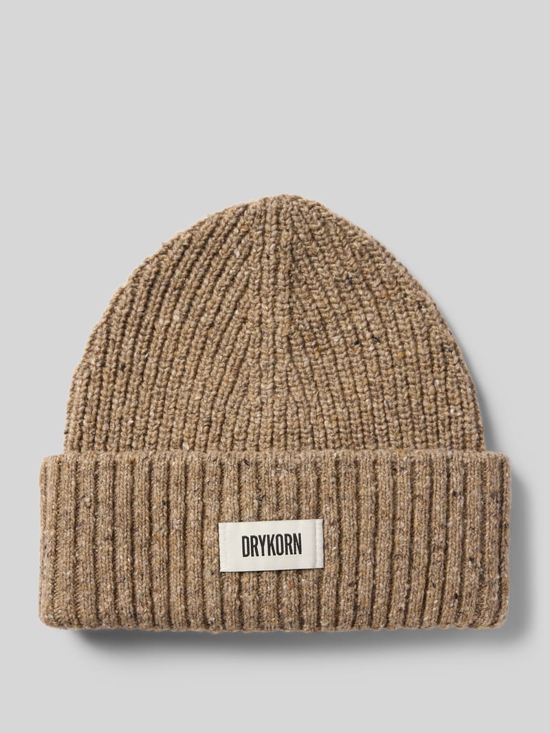 drykorn Beanie aus Woll-Mix mit Label-Patch