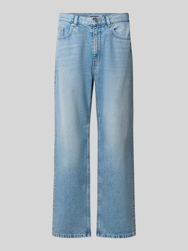 REVIEW Baggy Jeans in heller Waschung und klassischem Five-Pocket-Design