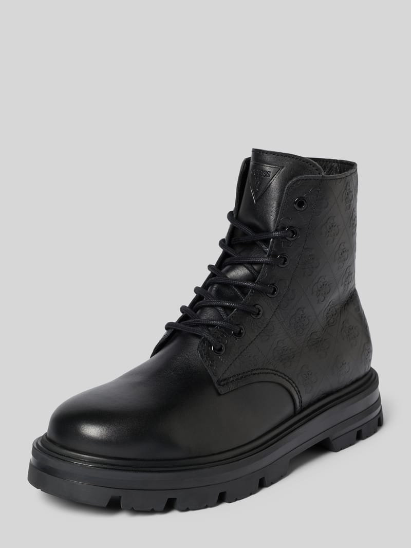 Guess Boots aus Leder mit Logo-Muster Modell 'GARDA'