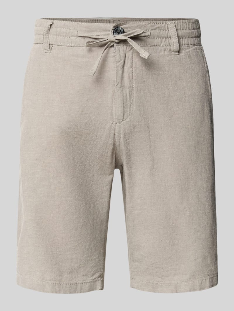 lindbergh Bermudas aus Leinen-Mix mit französischen Eingrifftaschen