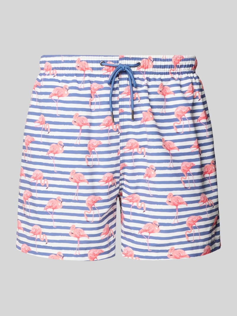MCNEAL Badehose im Allover-Look mit elastischem Bund