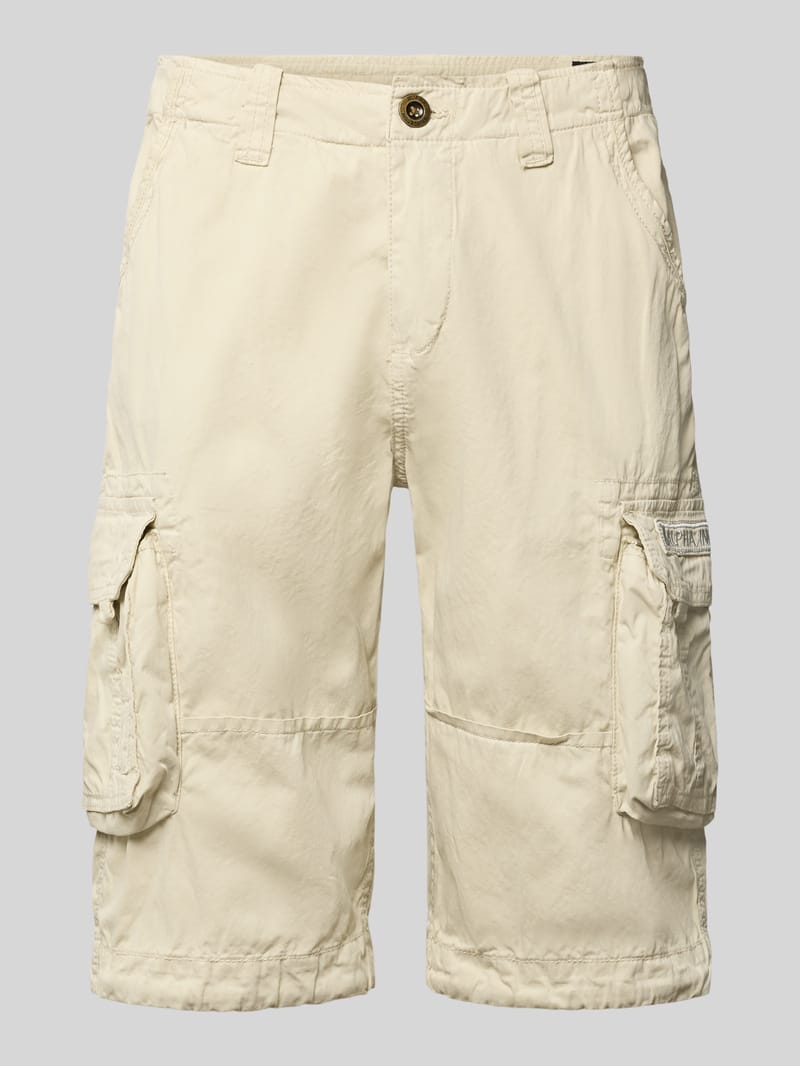 alpha industries Bermudas mit Pattentaschen und Logo-Stitching