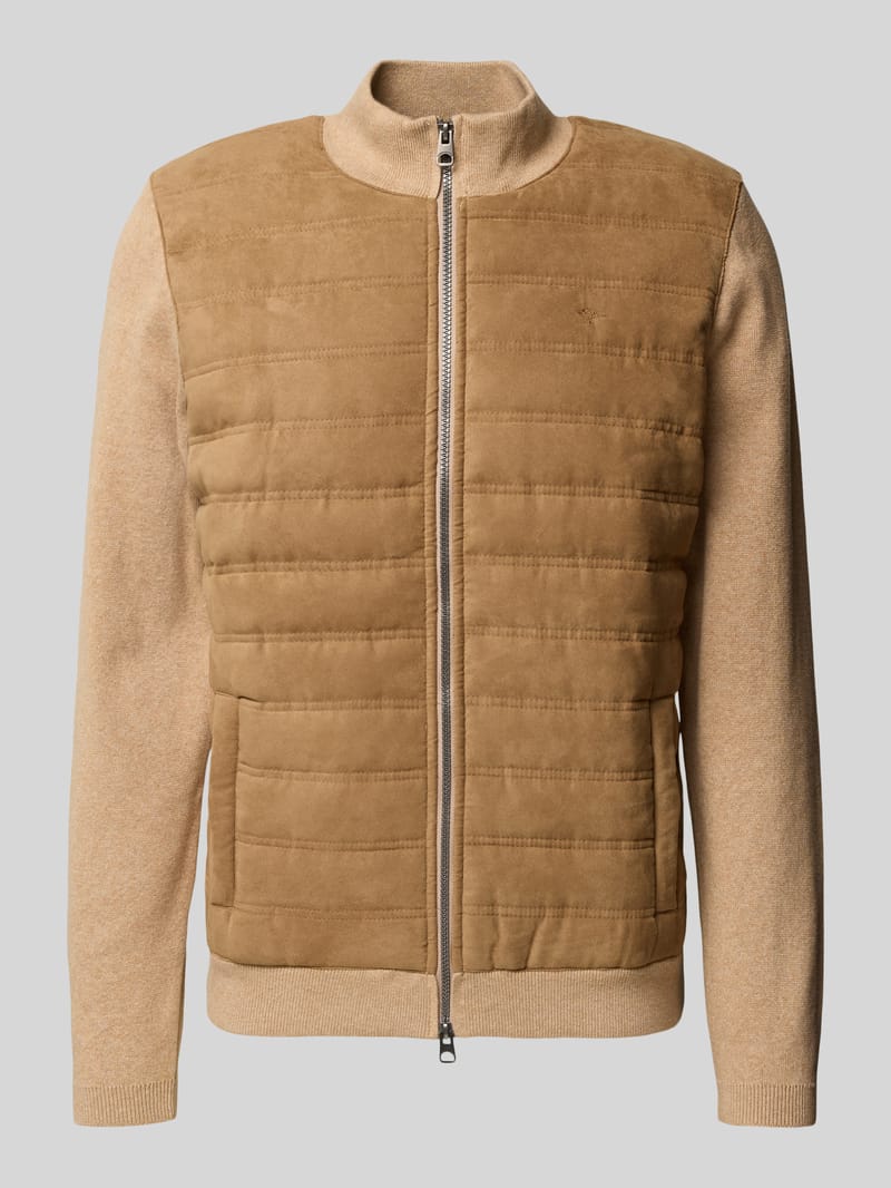 FYNCH-HATTON Hybrid Cardigan mit Zweiwege-Reißverschluss