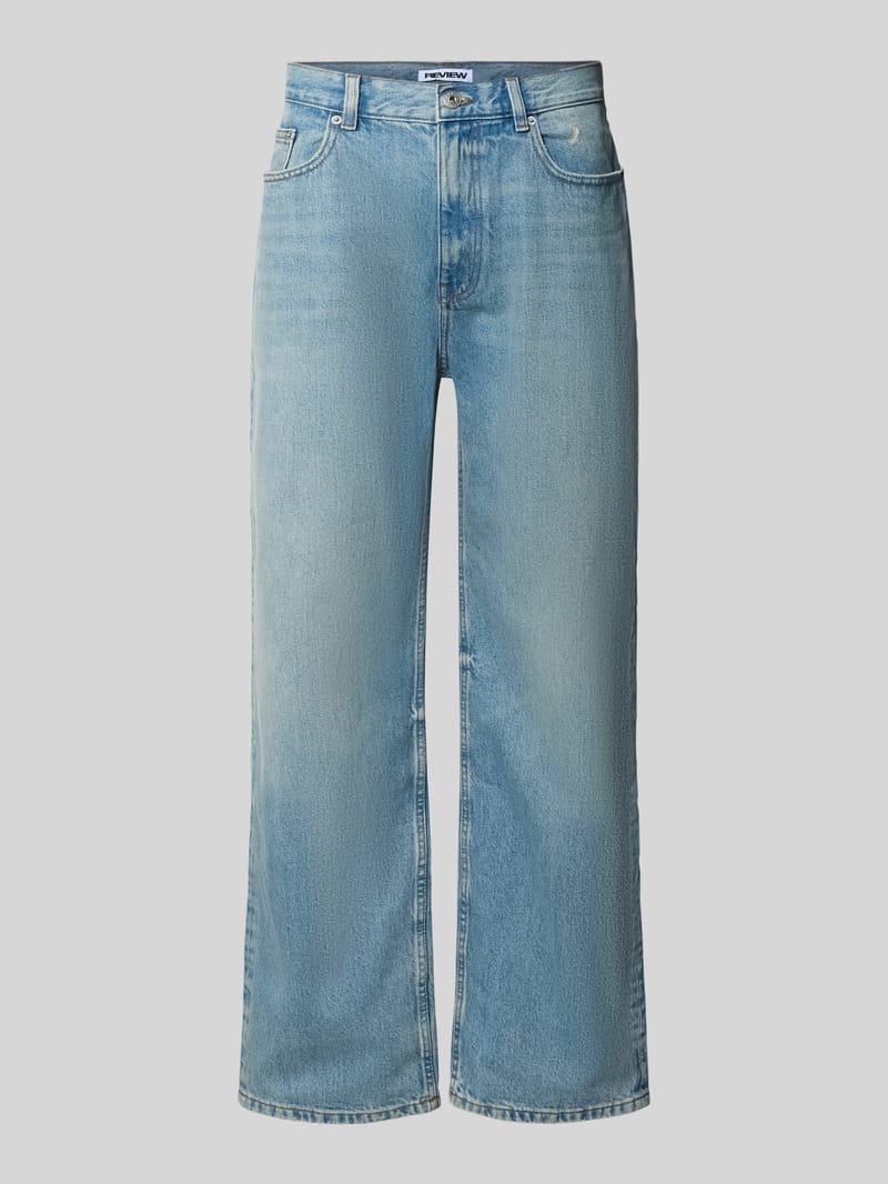 REVIEW Baggy Fit Jeans mit Knopfverschluss