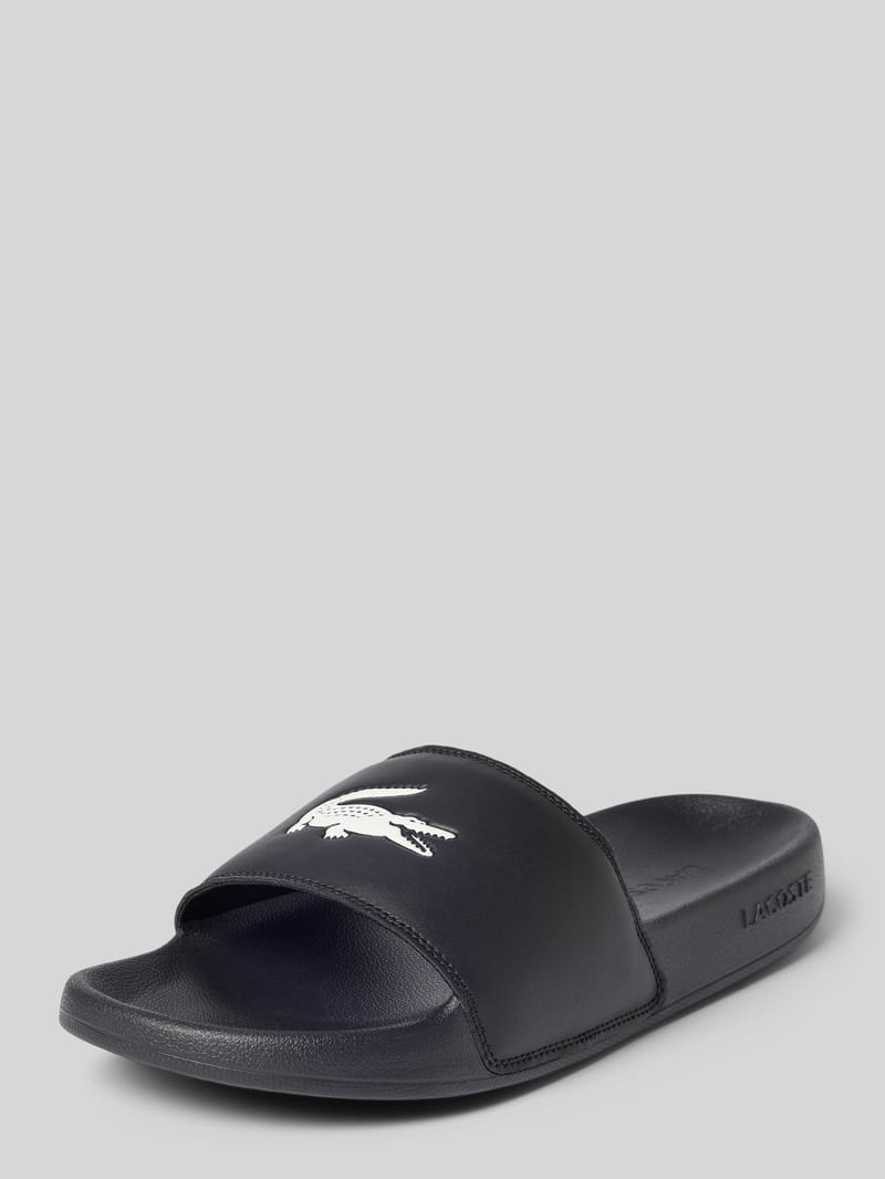 Lacoste Badeschuhe mit Logo Print Modell 'SERVE SLIDE'