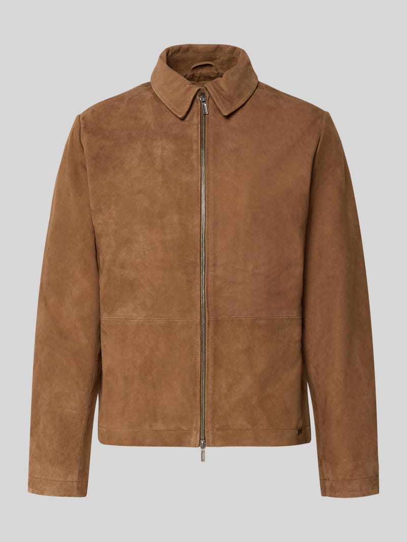 FYNCH-HATTON Kunstlederjacke mit Zweiwege-Reißverschluss