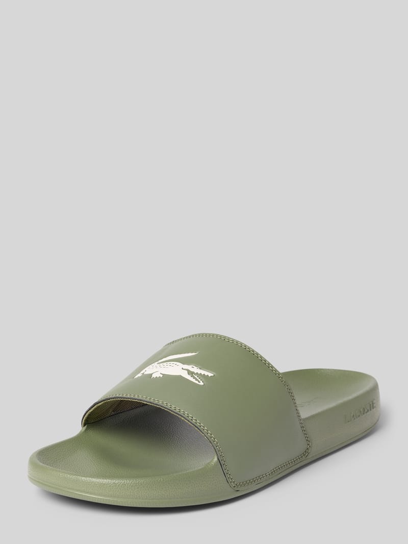 Lacoste Badeschuhe mit Logo-Print Modell 'SERVE SLIDE 0.0'