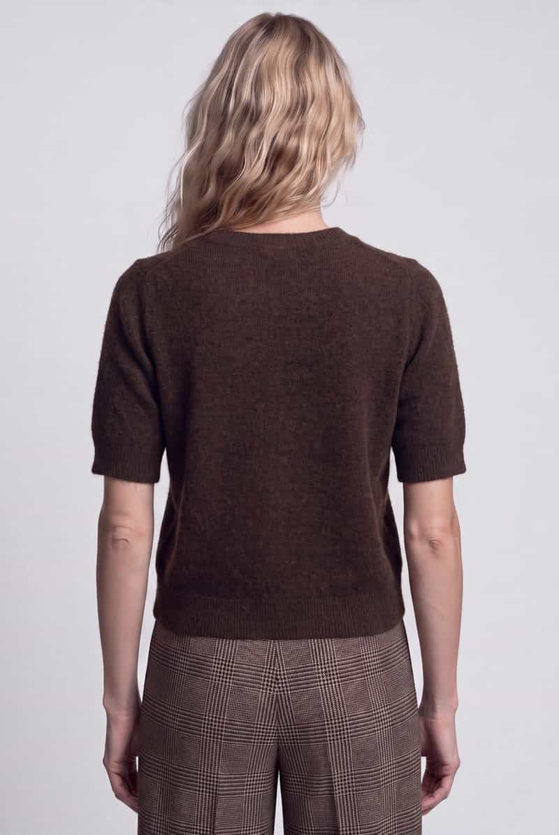 S.Oliver Regular fit pullover met wol donkerbruin, foto 5