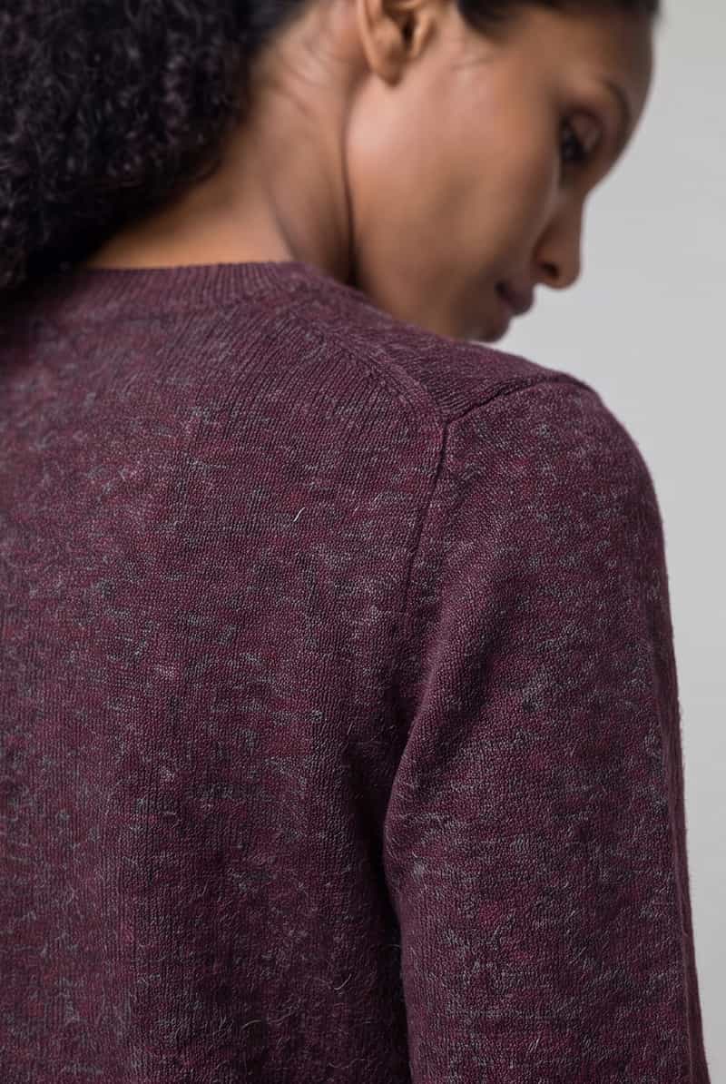 Vero Moda Regular fit pullover met ronde hals model 'DOFFY' donkerrood, foto 4