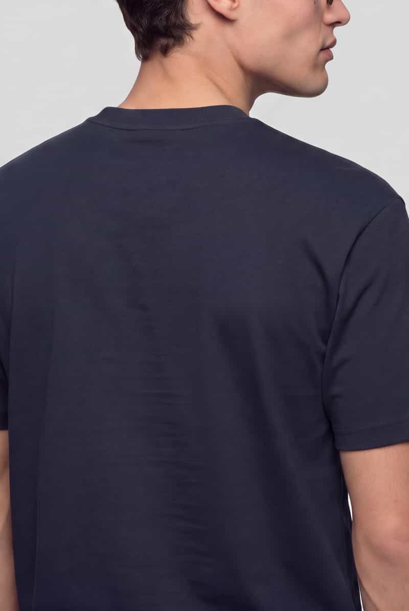 Selected Loose fit t-shirt met ronde hals model 'OSCAR' donkerblauw, foto 5