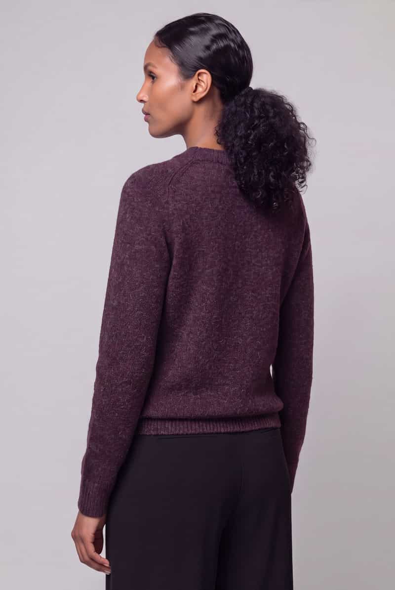 Vero Moda Regular fit pullover met ronde hals model 'DOFFY' donkerrood, foto 5