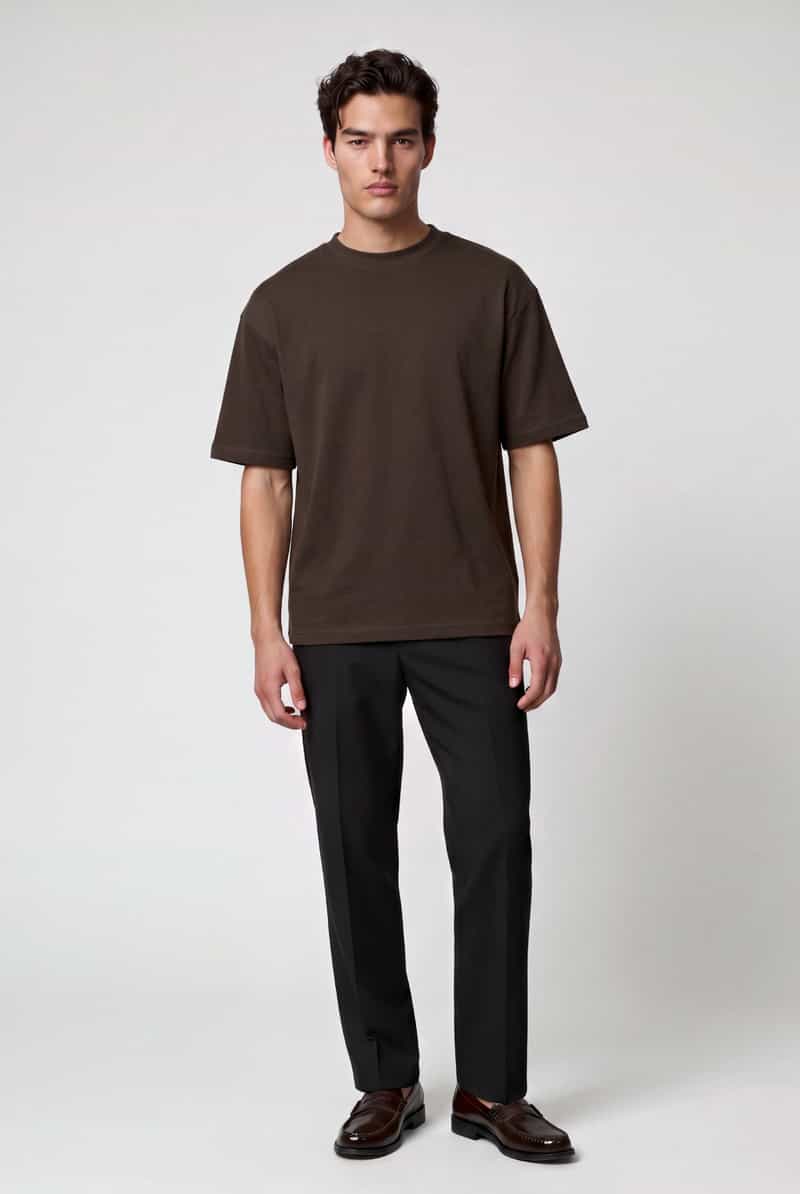 Selected Loose fit t-shirt met ronde hals model 'OSCAR' delicioso, foto 7