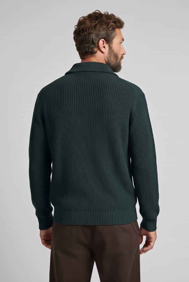 Selected Men Heren Truien & Vesten Slmdry Ls Knit Half Zip - Donkergroen, foto 7