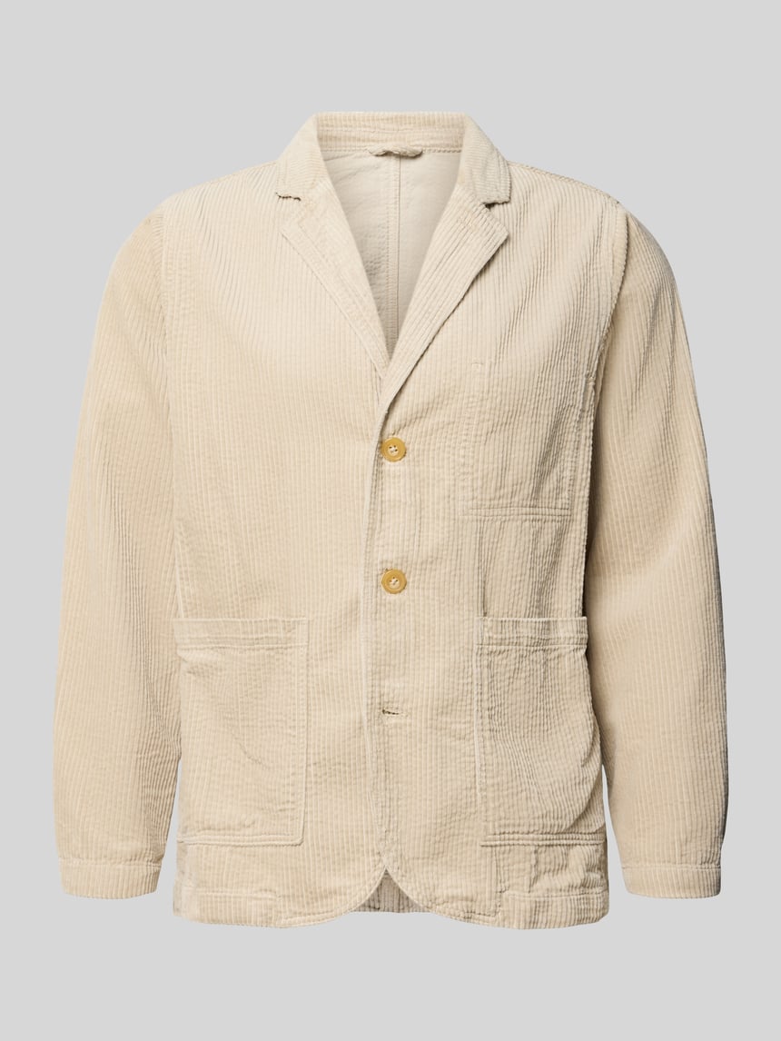 Lindbergh Regular Fit Sakko aus Cord mit Reverskragen (sand