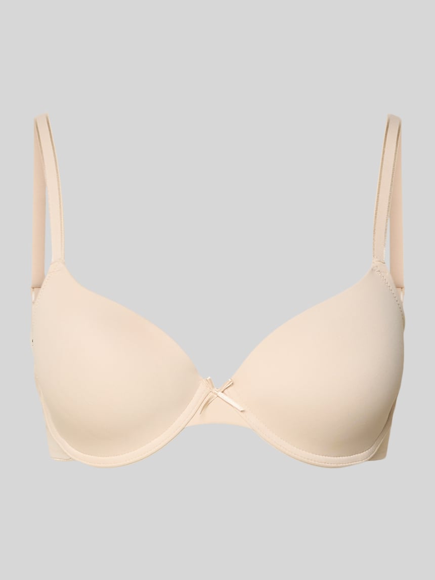 LASCANA Duże rozmiary biustonosz z fiszbinami z cienkie ramiączka model 'PERFECT BASICS' - Écru