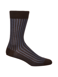 Socken aus reiner Baumwolle Modell 'Shadow' von Falke Braun - 21