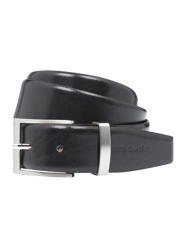 Ledergürtel mit Metallschlaufe von Pierre Cardin Schwarz - 36