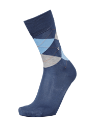 Socken mit Rautenmuster von Burlington Blau - 12