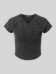 Slim Fit Crop Top aus Baumwoll-Mix Modell 'ribbed baby' von TRUE RELIGION - 17