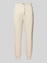 Sweatpants mit Label-Details Modell 'Structure' von BOSS Beige - 16