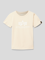 T-Shirt mit Label-Print von Alpha Industries Weiß - 46