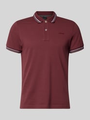 Slim Fit Poloshirt mit Kontraststreifen von Geox Bordeaux - 2
