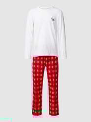 Pyjama mit Label-Details von Calvin Klein Underwear Rot - 12