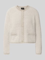 Regular Fit Strickjacke aus mit Crew Neck von s.Oliver BLACK LABEL Beige - 33