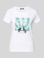 t-shirt z nadrukiem z motywem i okrągłym dekoltem od zero - 16