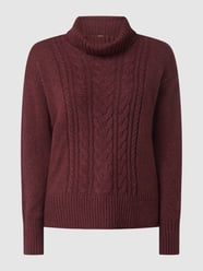 Rollkragenpullover mit Zopfmuster  von Tom Tailor Bordeaux - 2