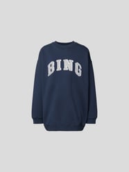 Oversized Sweatshirt mit Label-Detail von Anine Bing Blau - 22