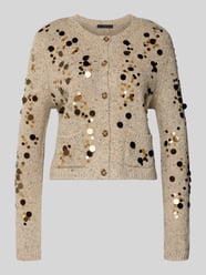 Strickjacke aus Woll-Mix mit Pailletten von Oui - 1