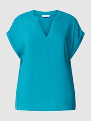 Blusenshirt mit Allover-Muster von Tom Tailor Blau - 25