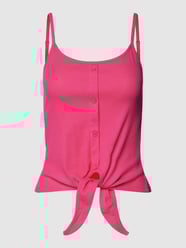 Top met knoopdetail, model 'RUKA' van Pieces Roze - 38
