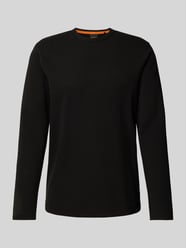 Longsleeve mit Label-Stitching Modell 'Tempesto' von BOSS Orange Schwarz - 28