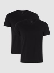 Regular Fit T-Shirt aus Pima-Baumwolle im 2er-Pack von RAGMAN Schwarz - 45