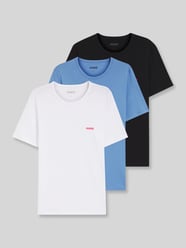 regular fit T-shirts van puur katoen in set van 3 van HUGO - 30