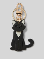 Schlüsselanhänger mit Karabinerverschluss Modell 'My CAT' von Seidenfelt Schwarz - 2