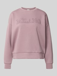 Sweatshirt met ronde hals, model 'REFLECT van Vila Fuchsia - 6