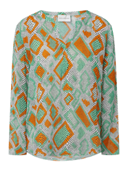 Blouseshirt van viscose  van Herzensangelegenheit Groen - 15